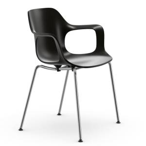 Besucherstuhl Stahl Besucherstühle schwarz Konferenzstuhl mit Armlehnen vitra HAL RE Armchair Tube Stackable