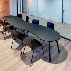 Konferenztisch schwarz Konferenztische freiform Besprechungstisch Büro WINI WINEA TEAMS