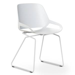 Designer Besucherstuhl Kuffengestell Besucherstühle Büro weiss Stuhl Numo Aeris