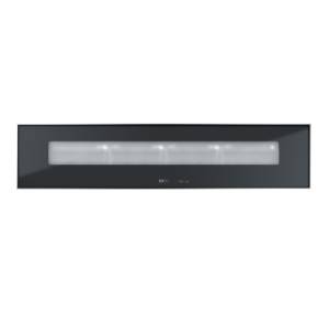 Rechteckige LED-Wandleuchte Site von ERCO mit schmaler Lichtaustrittsfläche und modernem, schwarzem Gehäuse – ideal für architektonische Akzentbeleuchtung im Außenbereich.