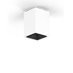 XAL SASSO 60 square, quadratischer Deckenanbaustrahler aus Aluminium, weiß, modernes Downlight-System