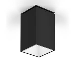 XAL SASSO 100 square adjustable Deckenleuchte in Tiefschwarz mit weißer Innenfarbe, quadratisches Design für moderne und effiziente Beleuchtung