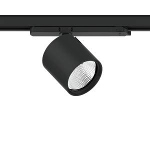 Schwarzer Stromschienenstrahler XAL mit LED-Technologie und drehbarem Strahlerkopf Varo 110 S