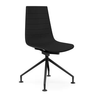 Aeris Linu Stuhl in Schwarz Viersterngestell – elegantes, ergonomisches Design für Büro- und Meetingräume.