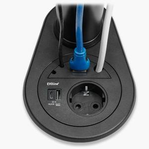 Elektro-Steckdosen IT/EDV-Dosen EVOline Circle80 Monitor plate