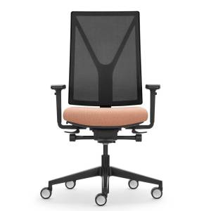 Giroflex Yanos 3D Bürodrehstuhl mit 3D-Synchronmechanik, Netzrückenlehne mit Y-Struktur und gepolsterter Sitzfläche, ergonomischer Arbeitsstuhl