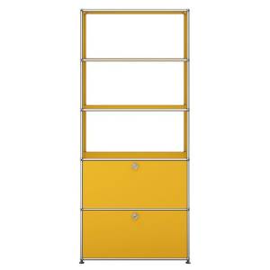 USM Haller Regal als modulares Bücherregal mit zwei Klapptüren