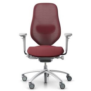Bürodrehstuhl RH Mereo Mesh Silbergrau von Flokk für ergonomisches Sitzen am Arbeitsplatz