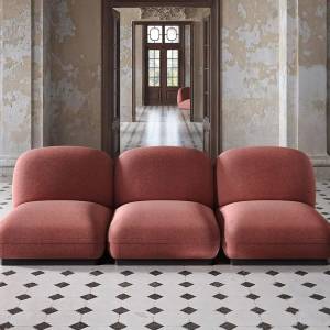 Modulares Sofa COOMO von Bene als nachhaltiges Sitzsystem mit austauschbaren Polstermodulen