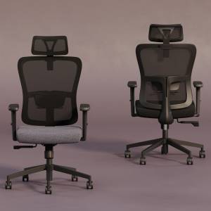 Bürodrehstuhl SOHOS by Nowy Styl Trofi mit Netzrücken und Kopfstütze für ergonomisches Arbeiten