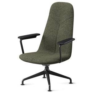 Loungesessel Skandiform Primo Lounge mit hoher Rückenlehne, Armlehnen und vierarmigem Drehgestell