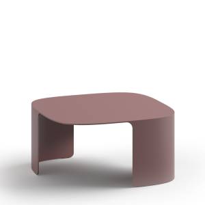 Beistelltisch Brunner comos mit kompakter Tischplatte und gebogenem Aluminiumgestell
