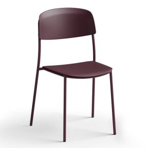 Stuhl Brunner nate s mit Sitz und Rückenlehne aus Kunststoff auf Stahlgestell