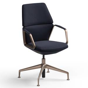 Konferenzdrehstuhl Brunner ray executive mit gepolsterter Sitzschale und Armlehnen