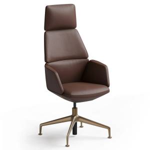 Hochlehner Brunner ray executive mit gepolsterter Rückenlehne und Drehgestell