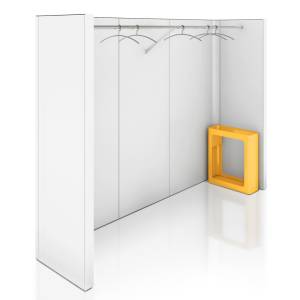 Akustikelement Lista Office LO Mindport Team Butler Raumtrennmodul mit integrierter Garderobenfunktion
