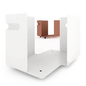 Altpapiersammler Lista Office LO Plug Stahl Sammelbehälter für Papier bis Format C4 mit Grifföffnungen und Gummipuffern