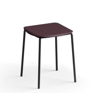 Hocker Brunner nate s mit quadratischem Sitz und schlankem Stahlgestell