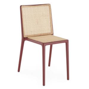 Stuhl Kartell Belvedere mit Kunststoffgestell und Sitz- und Rückenfläche aus Wiener Geflecht für leichte, elegante Sitzlösungen