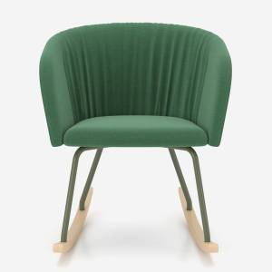 Nowy Styl Naudu Loungesessel mit Kufengestell und gepolsterter Sitzschale