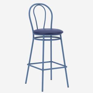 Barhocker SOHOS by Nowy Styl Tulipan mit gebogener Rückenlehne im Retrostil für Bartheken