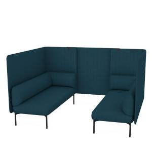 Loungesofa HAWORTH Cabana Lounge als modulares Sitzsystem mit seitlichen Abschirmpaneelen