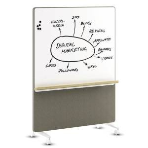 Mix-Whiteboard Wilkhahn Confair Next mit kombinierter Schreib- und Pinnfläche