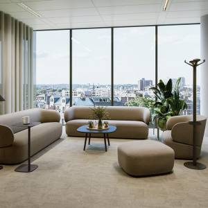 Neudoerfler Officebox Essential Lounge Sitzgruppe im offenen Loungebereich für informelle Gespräche und kurze Pausen