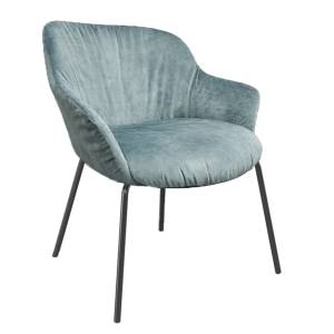 Loungesessel Connection Rollie mit gepolsterter Sitzschale und Metallgestell