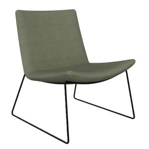 Loungesessel Connection Swoosh mit schwarzem Drahtgestell