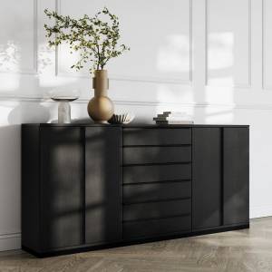 FM Büromöbel Endless Sideboard mit Schiebetüren und Schubladen im stilvollen Büro