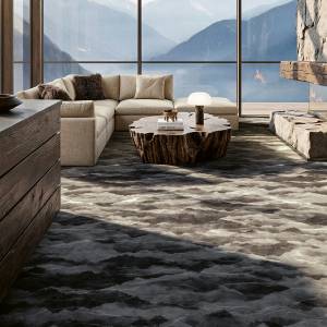 Object Carpet Granite Teppichboden in einem Wohnbereich mit mineralisch anmutender Struktur