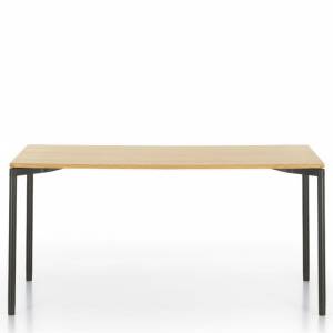 Schreibtisch Rundrohr Gestell schwarz| Tischplatte Holz | Bürotisch, vitra, Schreibtisch Map Table