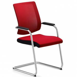 Besucherstuhle rot Konferenzstühle Büro Besucherstuhl stapelbar Sedus black dot net Freischwinger