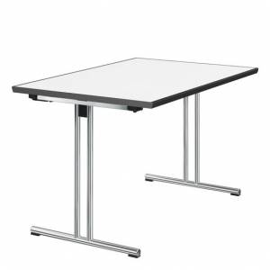 Klapptisch, Platte Kunststoff, Füsse Rundrohr, Brunner, basic