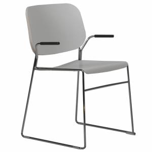 Besucherstuhl grau Besucherstühle günstig Konferenzstühle Cafeteria Stühle, offecct, Lite