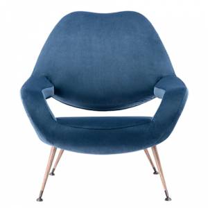 Loungesessel blau Büro Design Loungemöbel , Poltrona Frau, DU 55