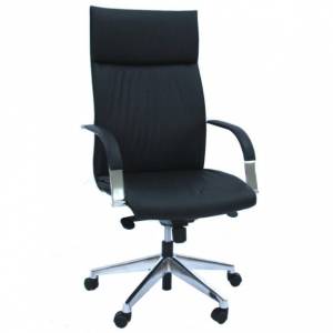 Chefsessel Stoff schwarz Kopfstütze, Nackenstütze Bürodrehstuhl Armlehne BWW 3913