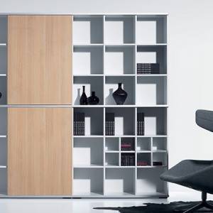 Regalschrank Fächer großes Büroregal weiß, Planmöbel, corpus-c