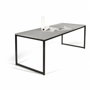 Schreibtisch unterschiedliche Höhen Stehtisch graue  Büro Schreibtische grau Büromöbel modern, KIM, Calma Bürotisch / Stehtisch