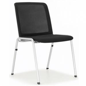 Besucherstuhl schwarz Besucherstühle 4fuß Konferenzstühle stapelbar Konferenzstuhl Netzgewebe HAWORTH, Lively Comforto 29