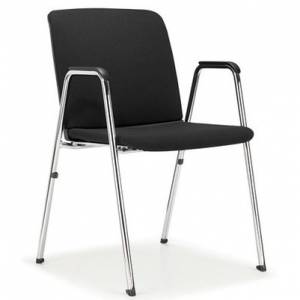 Besucherstuhl schwarz Besucherstühle 4fuß Konferenzstühle stapelbar Konferenzstuhl HAWORTH, Lively Comforto 29
