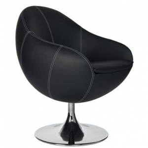 Clubsessel schwarz Loungesessel Säulenfuss Loungemöbel, Johanson Design, comet