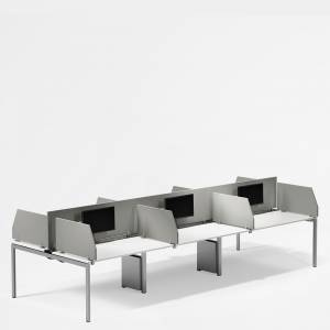 Bench-Arbeitsplatz Kinnarps Nexus für Teamarbeitsplätze im Büro