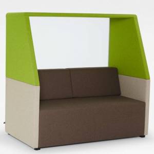 Möbel für Warte und Empfangsbereiche | Loungesofa, König + Neurath, Akustikelement NET.WORK.PLACE PHONEBOX