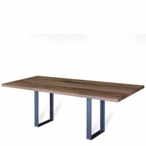 Brauner Schreibtisch Büro kleine Schreibtische Design Holz, Fussgestell Metall IGN. Design., IGN. T.