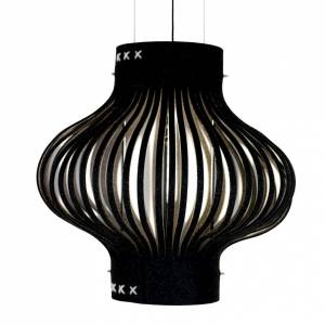 Deckenlampe schwarz Lampion schwarz Design Pendelleuchte Filz Akustik, BuzziSpace, BuzziLight Mono