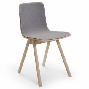 Besucherstuhl Holz Besucherstühle grau Konferenzstühle Cafeteria Stühle, offecct, Kali