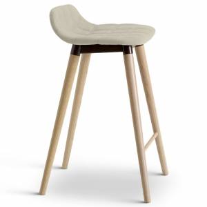 Barstuhl Holz grau offecct, Bop Wood Barhocker