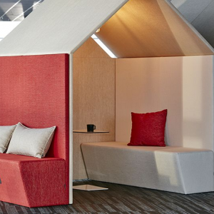 Möbel für Warte und Empfangsbereiche | Akustikvorhänge/Schallschutzmöbel | Loungesofa, Götessons, The hut sofa
